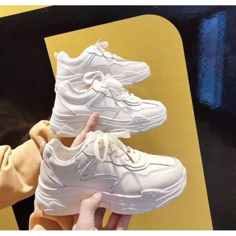 Korean Fashion Wihte Rubber Shoes White Sneakers For Women Lazada Ph