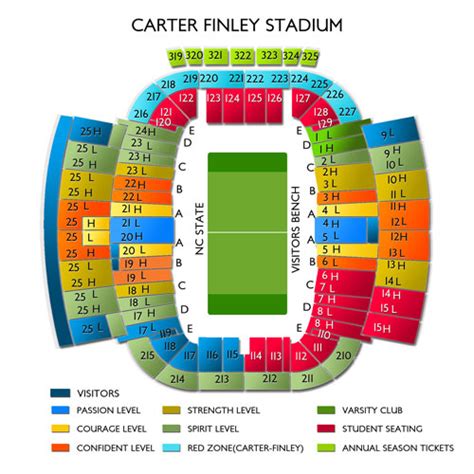 Carter Finley Stadium Seating Chart With Seat Numbers Stadium Seating