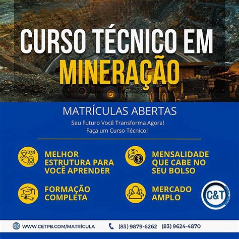 Curso T Cnico De Minera O C T Ci Ncia E Tecnologia