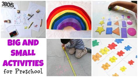 Big and Small Preschool Activities for Kids - 3 Boys and a Dog