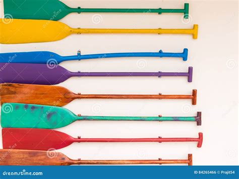 Blades Of Wooden Paddles Stock Photo Image Of Wave Oars 84265466