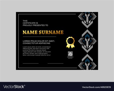 Professional achievement certificate best award Vector Image