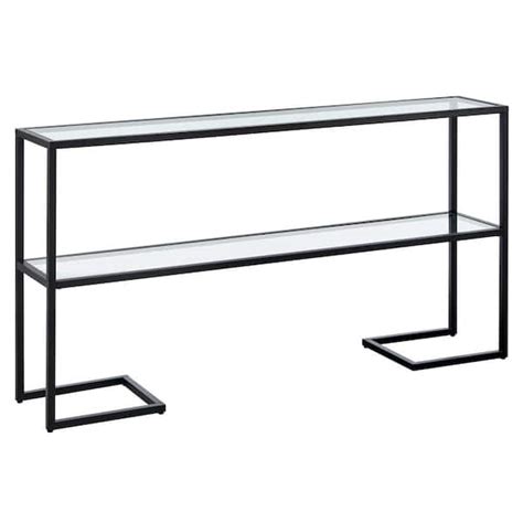 Meyer Cross Errol In Blackened Bronze Rectangle Glass Console Table