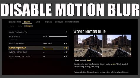 How To Find And Disable Motion Blur Vanguard How To Disable Depth Of