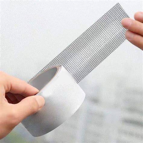 Window Screen Repair Fill Hole Self Adhesive Fine Mesh Screen Tape Mesh