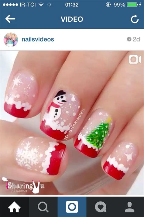 Winter Nail Julenegle Neglekunst Design Negle Farver