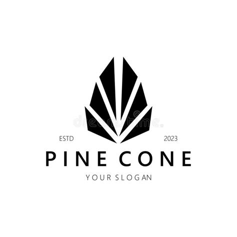 Design Simples Abstrato Do Logotipo Pinecone Para Emblem Pine