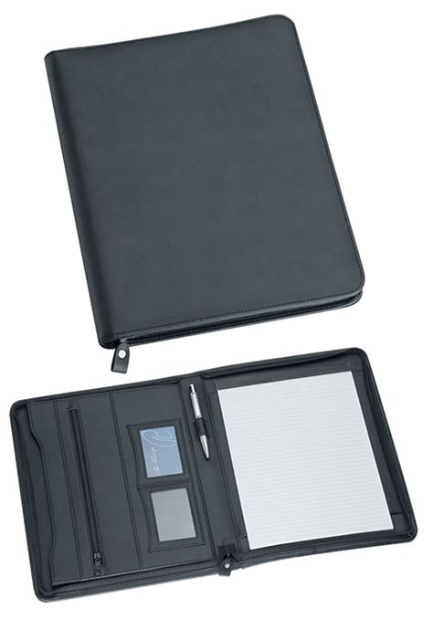 A4 Zippered Compendium With Gusseted Pocket Compendiums And Folders