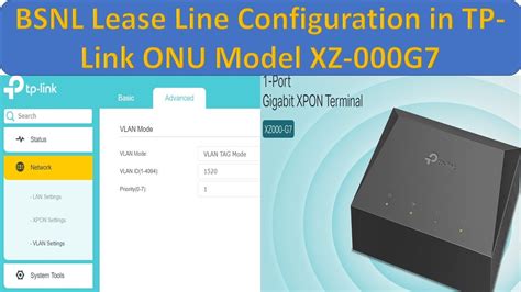 BSNL Lease Line Configuration With TP Link XZ 000G7 BSNL Lease Line