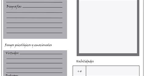 Ficha De Personajes Prototipo Propio