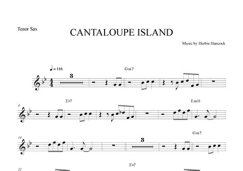 Cantaloupe Island Arr The Sheet Music Library Par Chick Corea