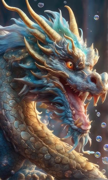 Premium AI Image Majestic Chinese Dragon