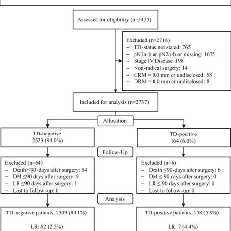 Study Flow Chart TD Tumor Deposit CRM Circumferential Resection