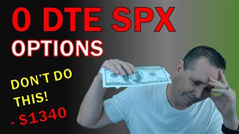 0 DTE SPX Options Don T Do This YouTube