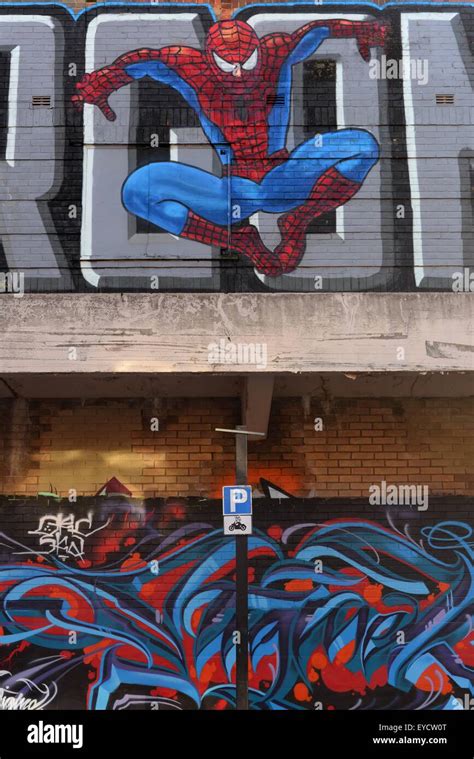 Spiderman Graffiti On A Wall In Brighton Sussex UK Stock Photo Alamy