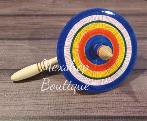 Wooden Spinning Top Churumbela Mexican Toy Handmade Toy Etsy