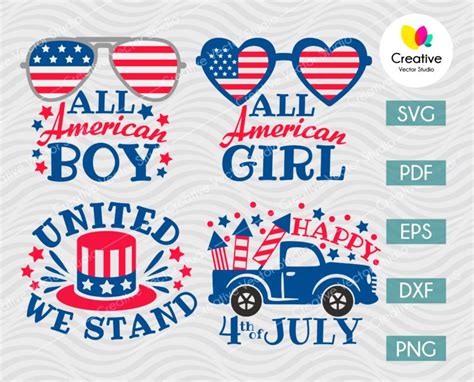 Fourth Of July Svg Bundle Creative Vector Studio