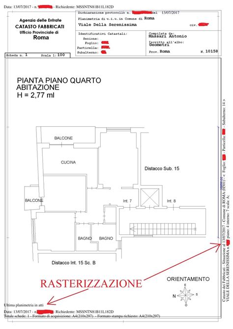 Planimetria Catastale Catastoservizi Indagini E Informazioni