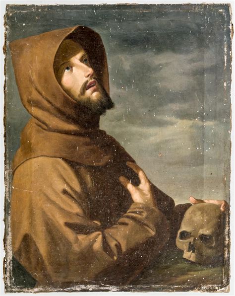 St Francis Of Assisi With Skull 19th C