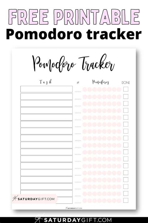 Pomodoro Technique Pdf Worksheets To Do List Pomodoro Tracker