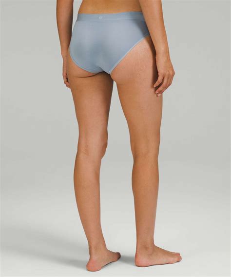 Lululemon UnderEase Mid Rise Bikini Underwear Chambray Lulu Fanatics