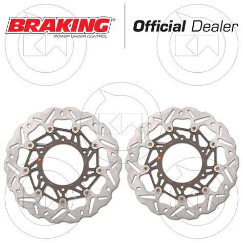 BRAKING OKWK10 2 DISCHI FRENO ANTERIORE OVERSIZE PASTIGLIE YAMAHA TMAX