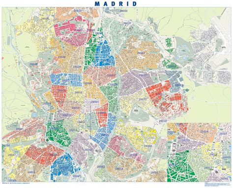 Mapa De Codigo Postal Madrid - Mapa Fisico