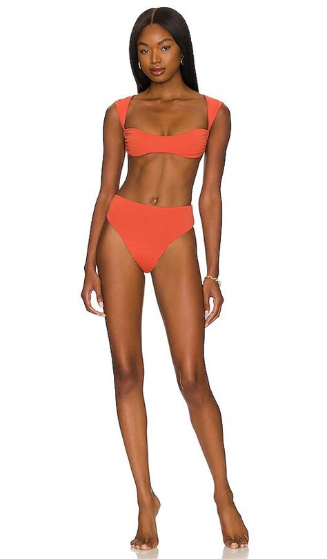 Buy LA REVECHE Maria Bikini Set In Burnt Orange Amber At 19 Off