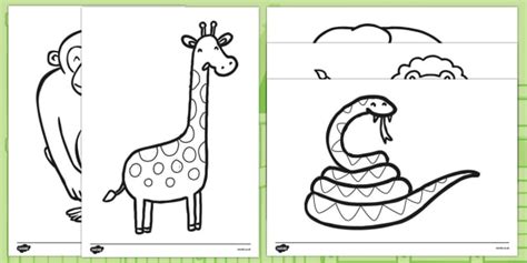 dear zoo coloring pages learny kids - zoo coloring pages printable free by stephen joseph gifts ...