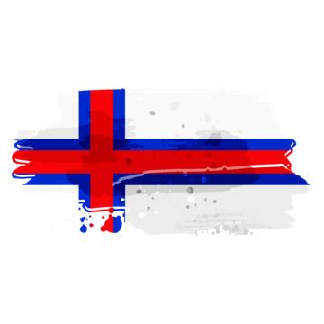 Grunge Faroe Islands Flag Grunge Patriot Old Vector Grunge Patriot