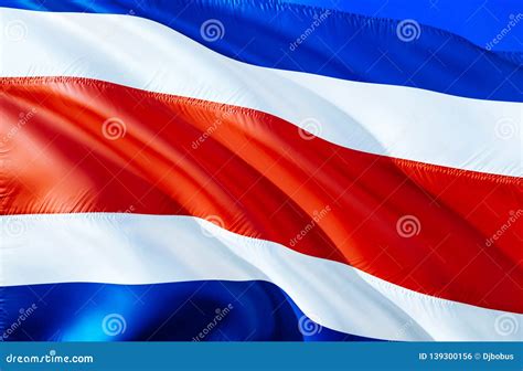 Costa Rica Flag 3d Waving Flag Design The National Symbol Of Costa