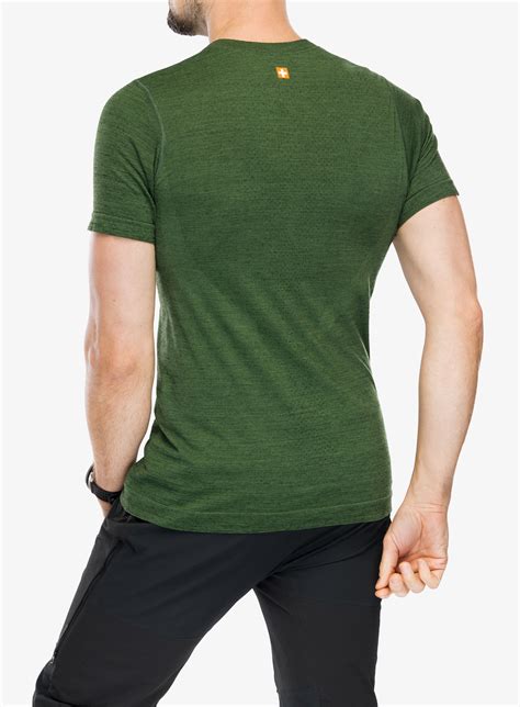 Koszulka Brubeck Outdoor Wool Pro T Shirt Dark Green Bear