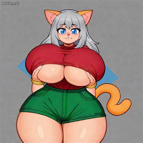 Hentai Busty Girl Ai Generated Anthro Big Areola Big Areolae