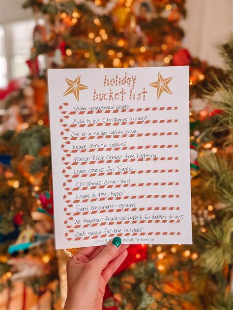 Free Printable Christmas Bucket List Studio DIY