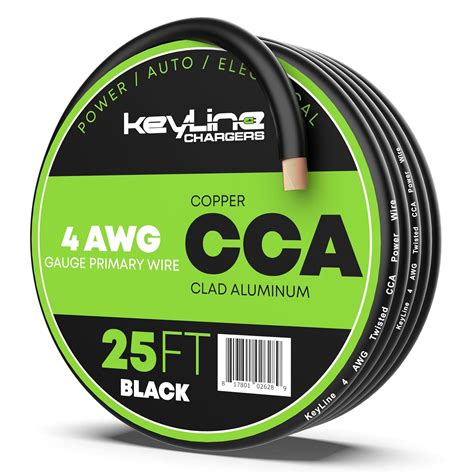 Amazon.com: 4 Gauge Wire - 25ft Black | 4 Gauge Amp Wire, Battery Cable, Marine Speaker Wire ...