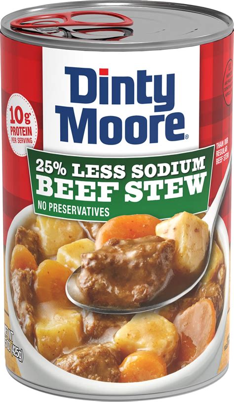 Amazon DINTY MOORE Beef Stew 25 Less Sodium 15 Oz Can 12