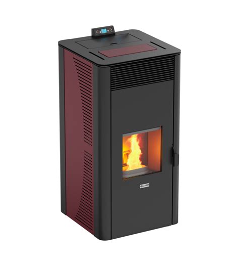 Termostufa A Pellet Canadian Stove Idro Ceramic Bordeaux Kw