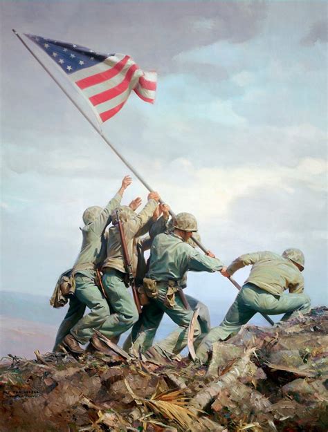 Iwo Jima Flag Raising Drawings