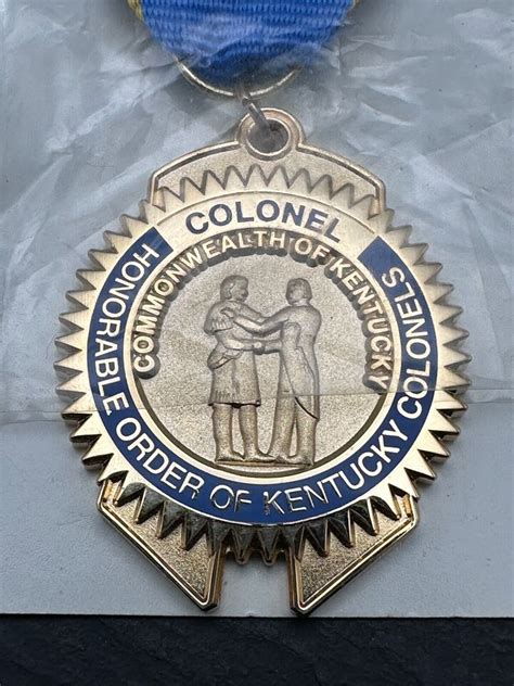 HONORABLE ORDER OF KENTUCKY COLONELS 2008 BLUE YELLOW RIBBON MEDAL