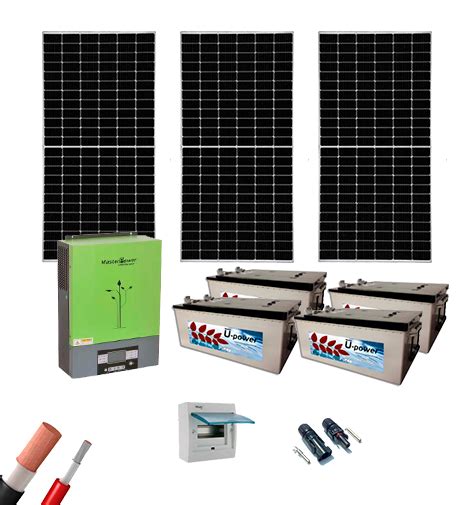 Kit Solar Autoconsumo instalación Aislada 6000Wh día 3x Panel Solar