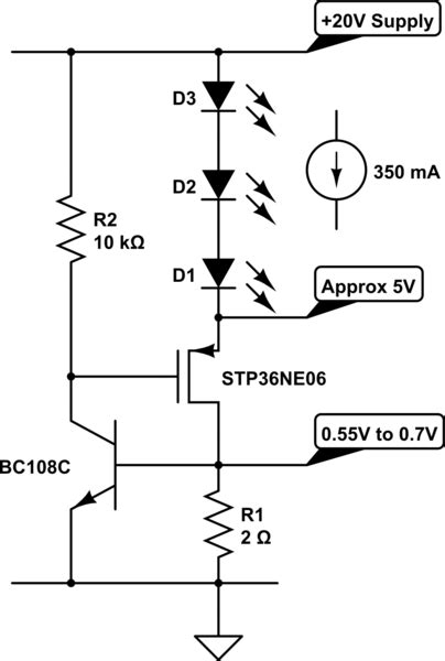 Led Make Adjustable Mosfet Constant Current Source Electrical