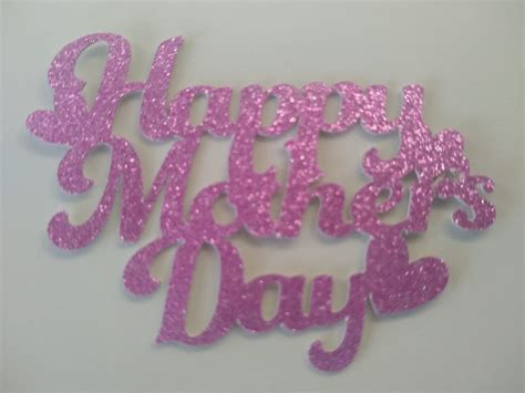 Happy Mothers Day Cupcake Toppers Mum Cake Topper Glitter Etsy UK