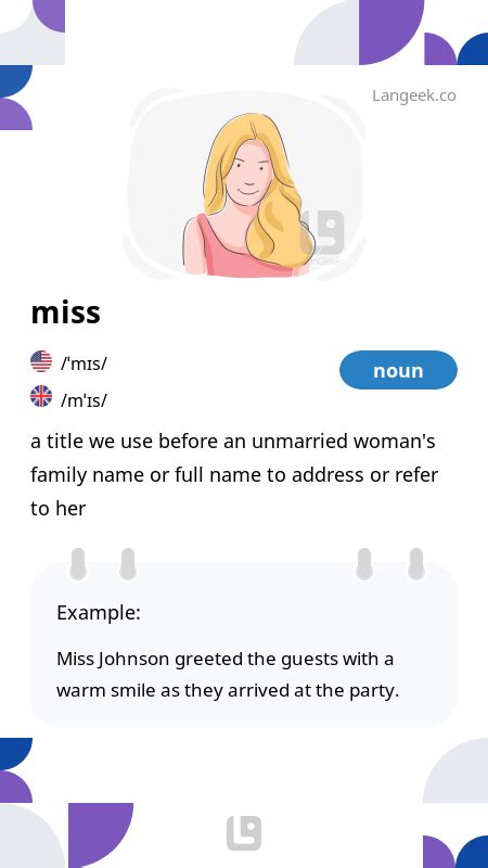 Definition & Meaning of "Miss" | Picture Dictionary
