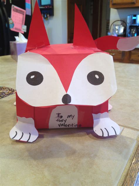 Fox Valentines Day Box Kids Valentine Party Valentine Fun Fox Valentine