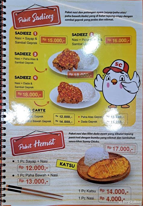 Selalu Diperbarui Menu Sunny Chick Fatmawati