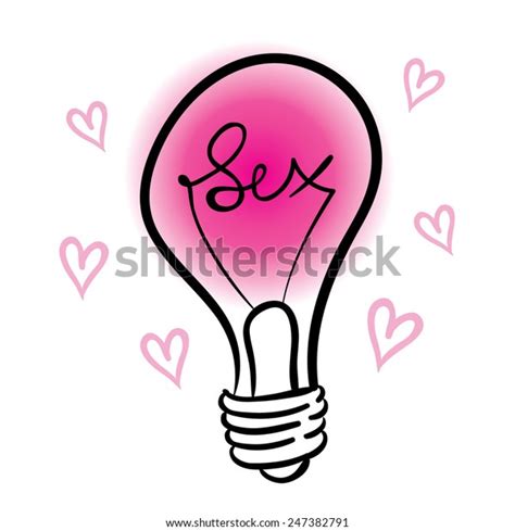 Vector Lighting Bulb Sex Hand Lettering Stock Vector Royalty Free