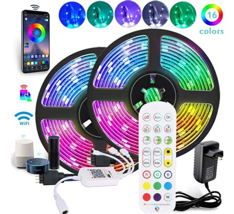 Tira Led Wifi Multicolor Rgb 5050 Rollo 30 Metros Para Alexa Cuotas