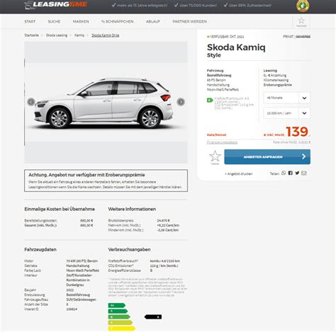 Škoda Kamiq im Leasing für 139 Euro im Monat brutto ntv Autoleasing