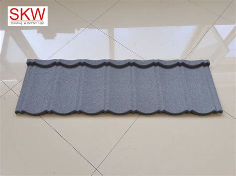 High Quality Grey Classic Stone Coated Metal Roofing Tiles China Roofing Sheet And Stone