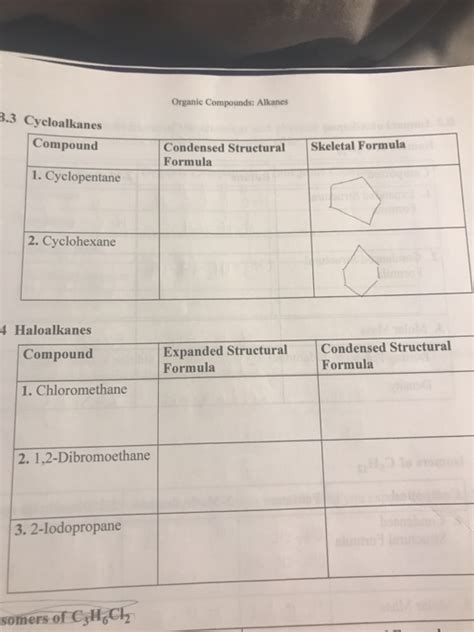 Expanded Structural Formula Of Alkanes